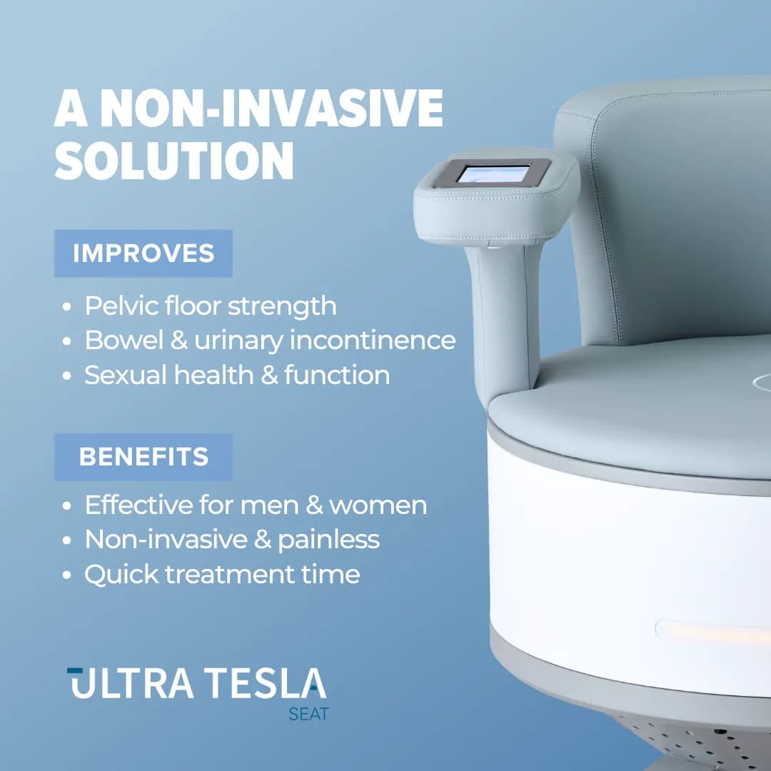 The Ultra Tesla Seat — a non-invasive solution that improves pelvic floor strength, bladder control and intimate wellness
